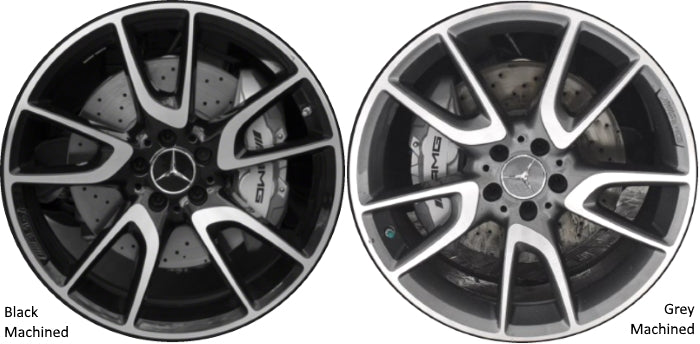 Mercedes-Benz 20" Machine Black Accents OEM Rim Wheel 85544 A2134012500 2017, 2017-2018, 2019-2022