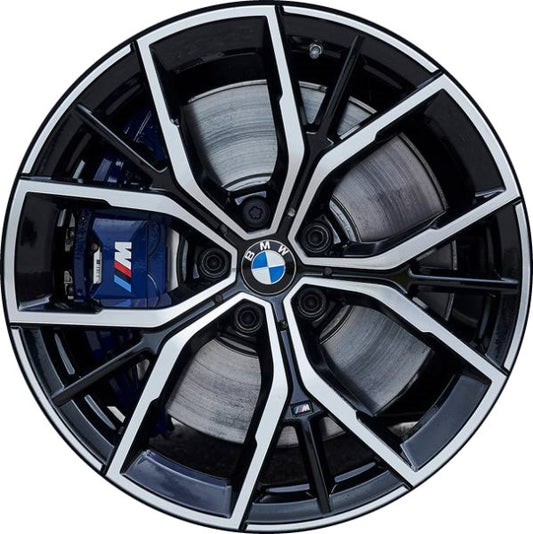 BMW 19" Black Machined OEM Rim Wheel 86165 36118747234 36118747405