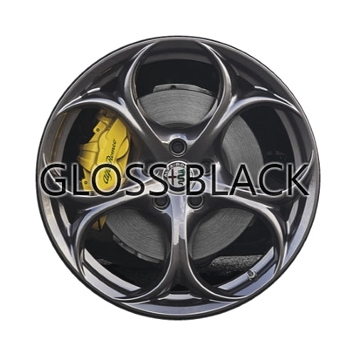 Alfa Romeo 19" Gloss Black OEM Rim Wheel 58166 156107474 8CP06U3SAA