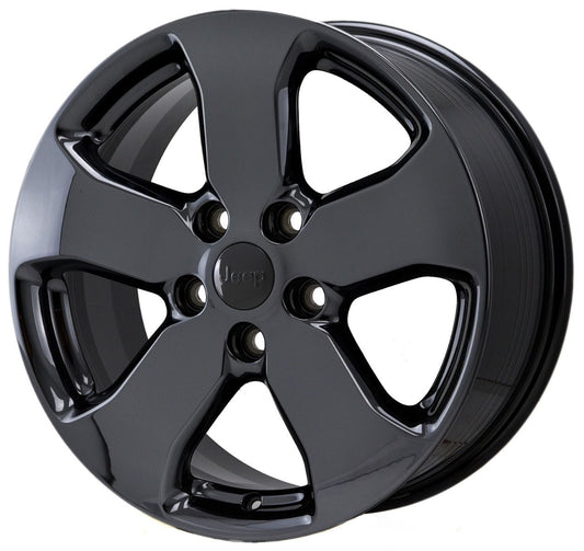 Jeep 18" Gloss Black OEM Rim Wheel 9105 2011-2013 Cherokee