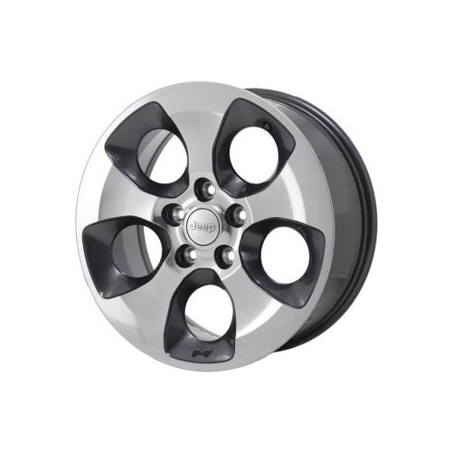 Jeep 18" Charcoal Grey Polished OEM Rim Wheel 9119  Wrangler